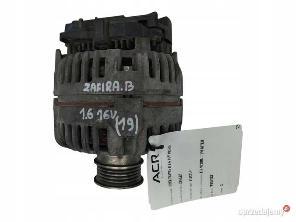 ALTERNATOR Opel Zafira B 16 16V 0124425020 osobowe Chełm