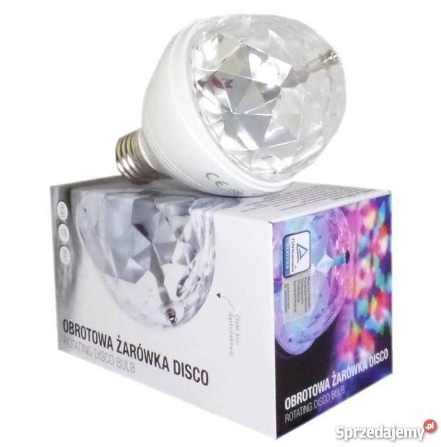 ŻARÓWKA DISCO OBROTOWA LED PROJEKTOR LASER 3W Toruń sprzedam