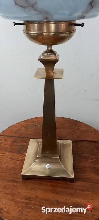 Ładna mosiężna lampa z kloszem Wysyłka łódzkie Skierniewice