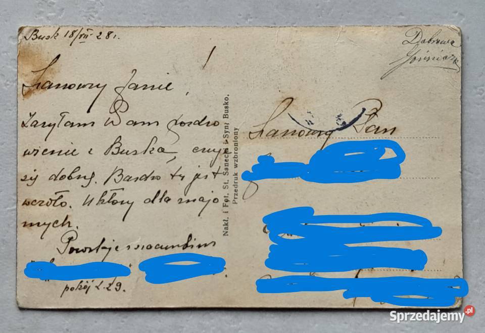 Stare kartki pocztowe pocztówki Busko Zdrój Pocztówki i karty telefoniczne