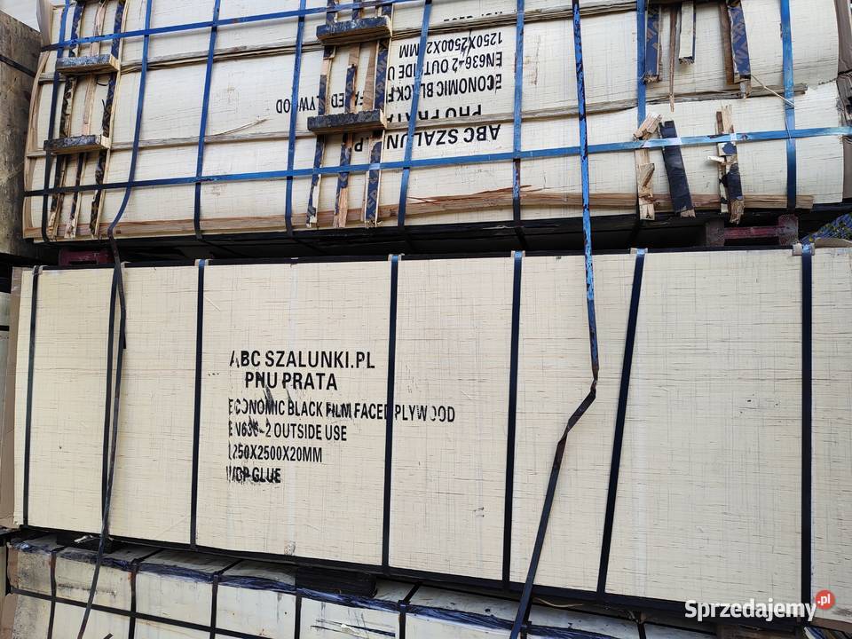 Sklejka topolowa szalunkowa 2500x1250 paleta Kraków