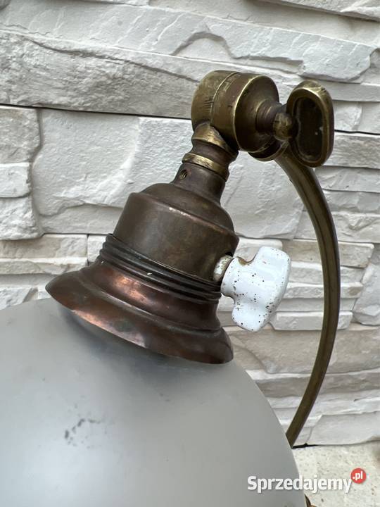 Antyk lampka z brązu XIX w ruchoma i sprawna Bystrzyca Kłodzka sprzedam