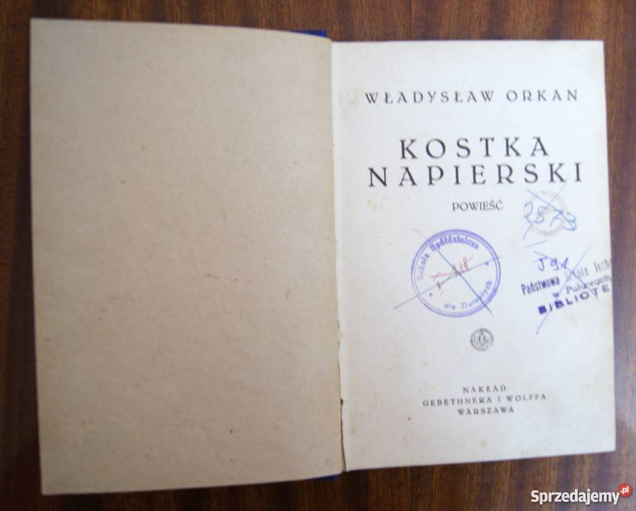 Władysław Orkan Kostka Napierski 1938 Proza i poezja Kultura i Rozrywka sprzedam