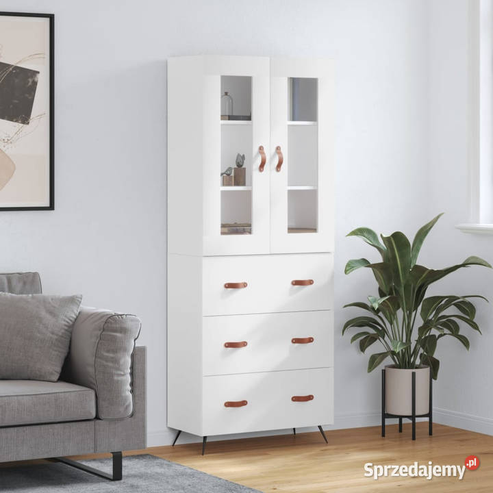 Witrynka biała 695x34x180 materiał Kredensy i witryny Warszawa
