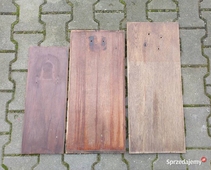 Tył plecy starego zegara ściennego 3 stara deska Tczew
