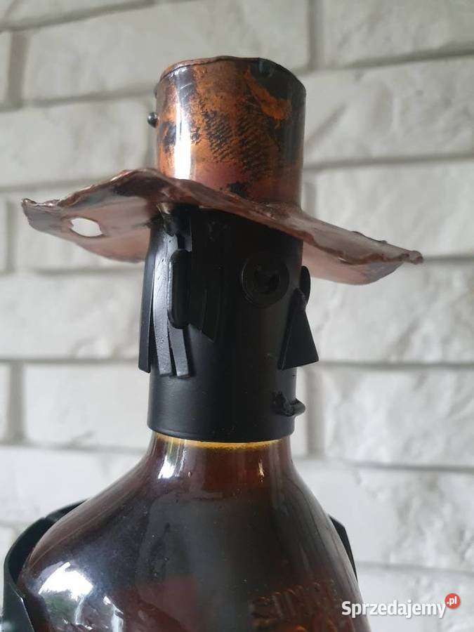 Ogrodnik stojak na alkohol rzeźba metaloplastyka Solnica