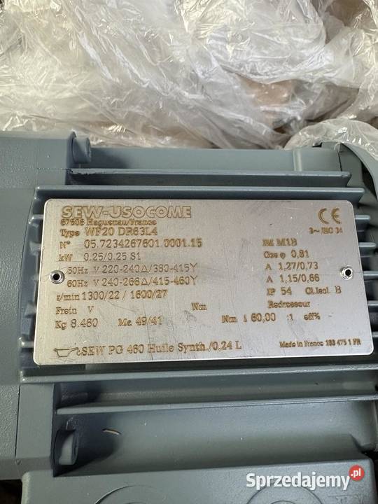 SEW WF20 DR63L4 250W 12A Gearmotor Warszawa sprzedam