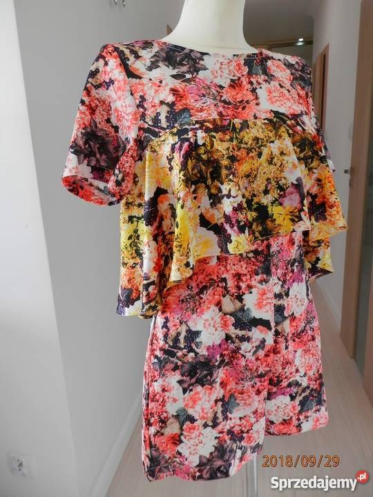 Kombinezon Boohoo Kwiaty Modna Falbana Krótki podlaskie Łomża