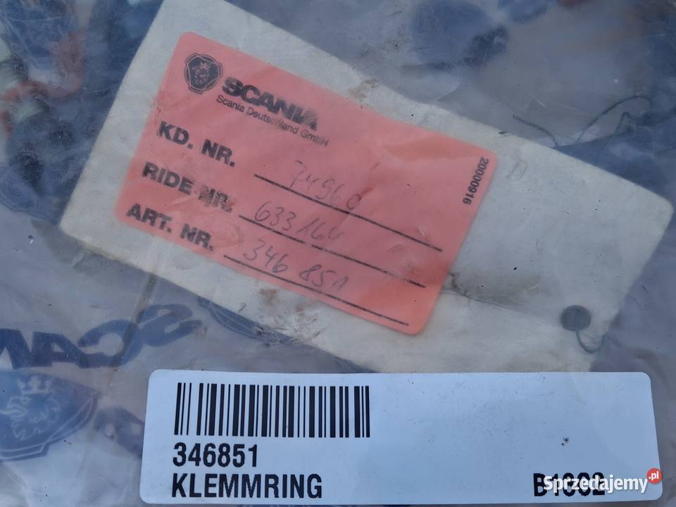 SCANIA PIERŚCIEŃ OBEJMA OPASKA SIŁOWNIKA ZACISKU Bieleń sprzedam