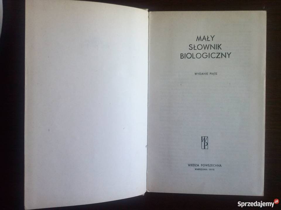 Mały słownik biologicznyHalicz Rok wydania 1975 Zawiercie