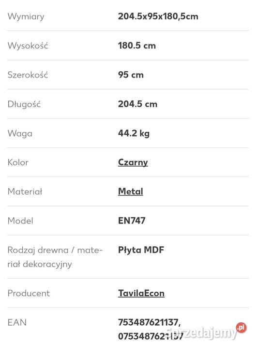 Łózko metalowe loftowe z biurkiem 90cm Mielec sprzedam