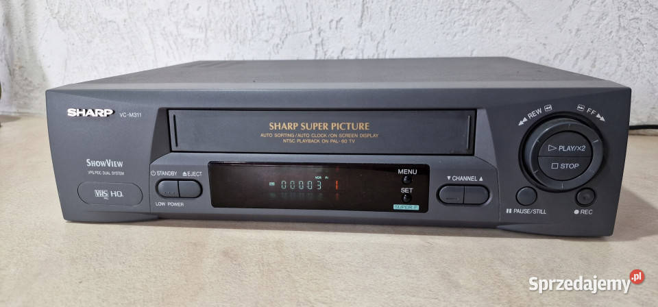 Video magnetowid SHARP VC M 311 VCM311 VHS PILOT Magnetowidy Międzychód sprzedam