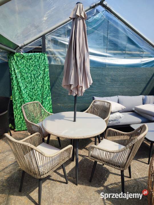 Zestaw mebli ogrodowych Malta 4 foteli okrągły Wschowa sprzedam