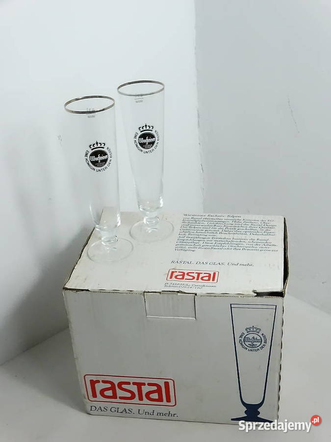 Vintage Szklanki do Piwa Warsteiner Rastal 03L Biłgoraj