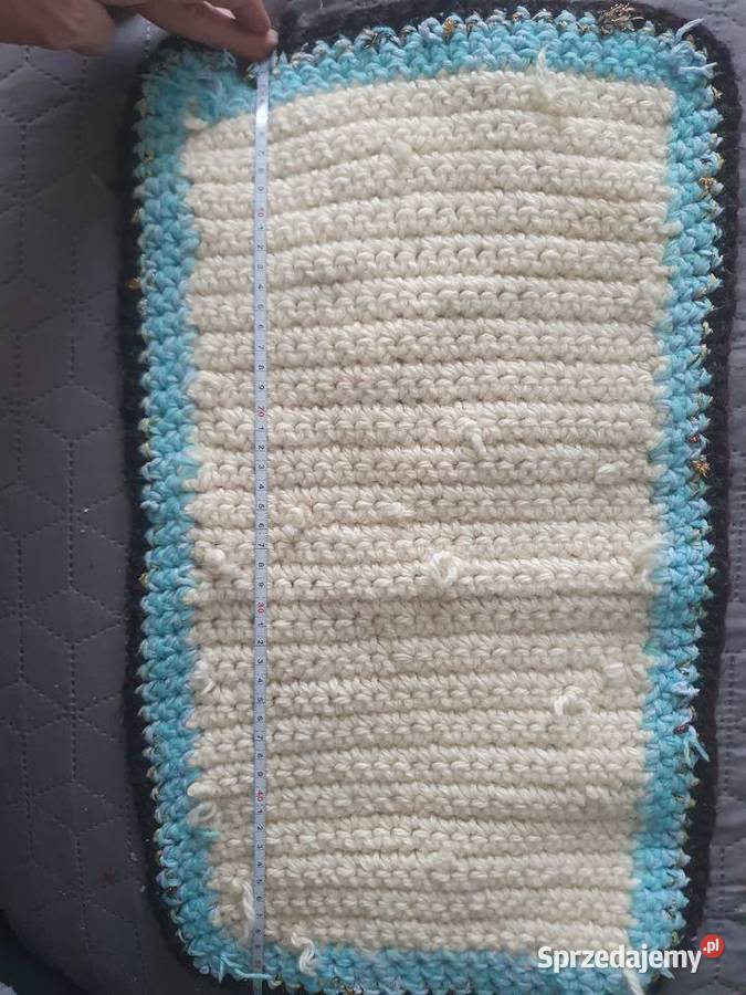 Ręcznie wykonana szydełkowa mata dywanik obrus mazowieckie Warszawa