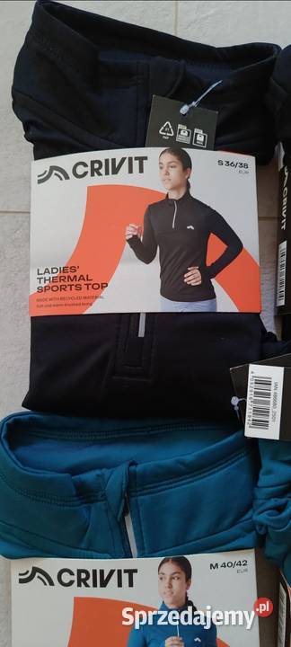 CRIVIT Koszulka termiczna damska kolory czarny Odzież sportowa Ełk