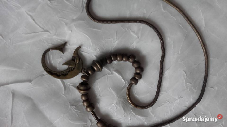 NASZYJNIK Z OKSYDOWANEGO MOSIĄDZU Z DELFINEM Piła