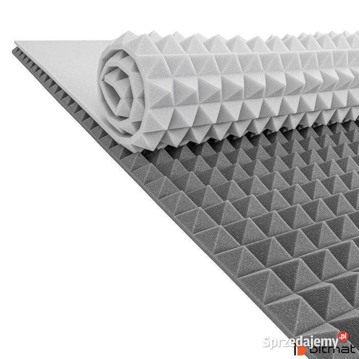 Panele wygłuszające szare jasnoszare mata