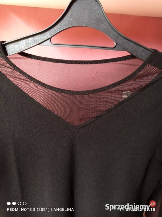 Sukienka TXM czarna ołówkowa z długim rękawem łódzkie Łódź