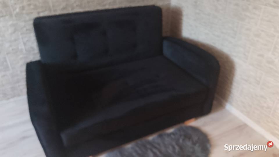 Czarna sofa mazowieckie Maków Mazowiecki sprzedam