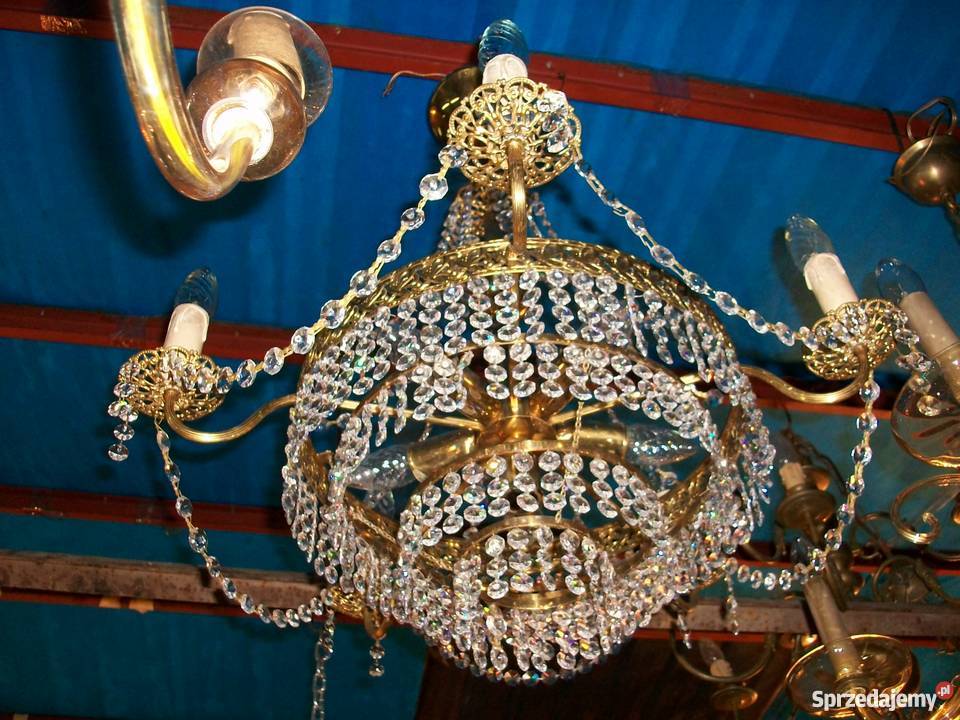 ŻYRANDOL KRYSZTAŁOWY KASKADOWYGRUSZKA 74x 80 sprzedam