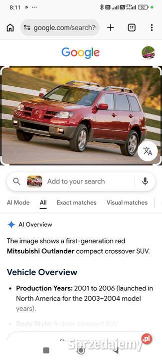 Mitsubishi Outlander 20 LPG opłaty stan Wrocław