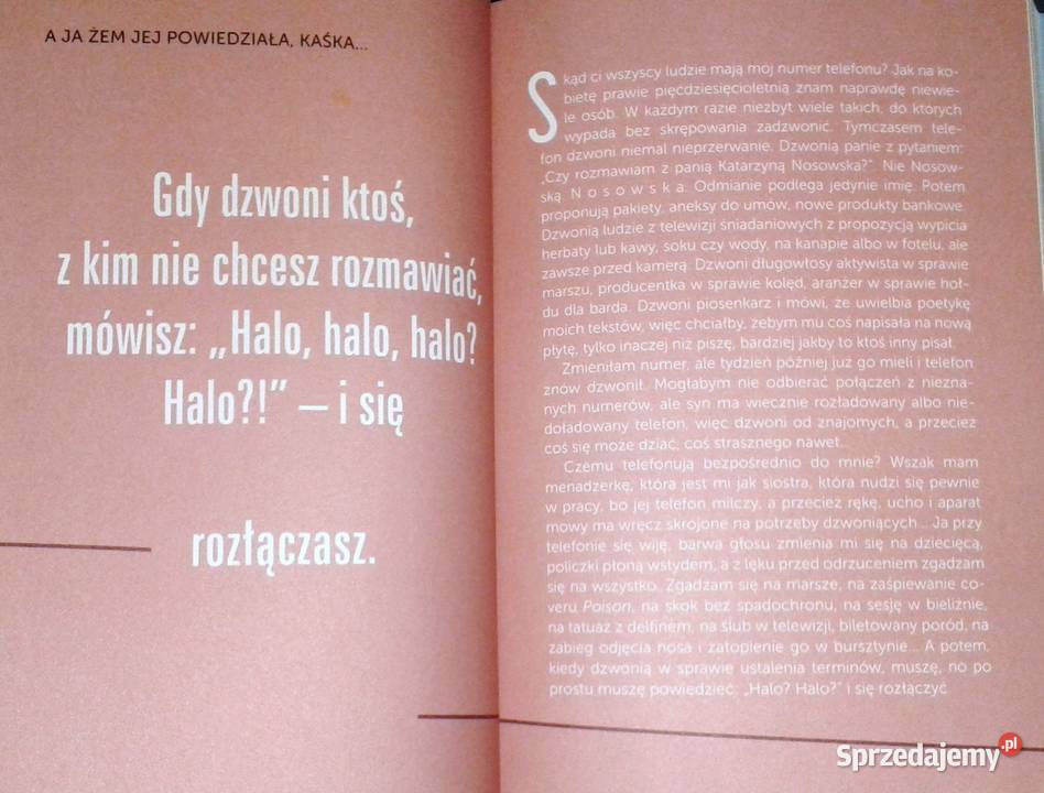 A ja żem jej powiedziała Katarzyna Nosowska