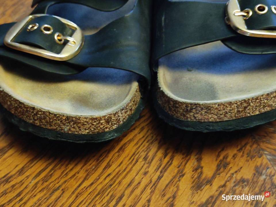 chodaki klapki loafersy złote klamry sandały Kielce