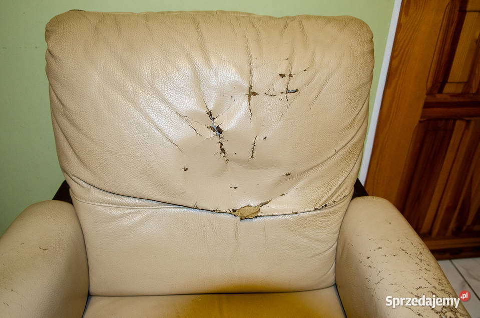 Fotel KLER skórzany do renowacji Wrocław sprzedam