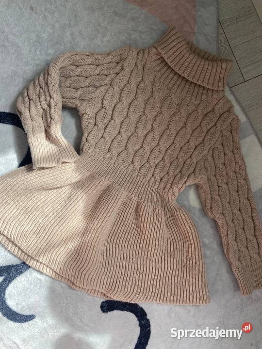 Sukienka sweterkowa dziewczęca 98104 miękka golf Troszyn sprzedam
