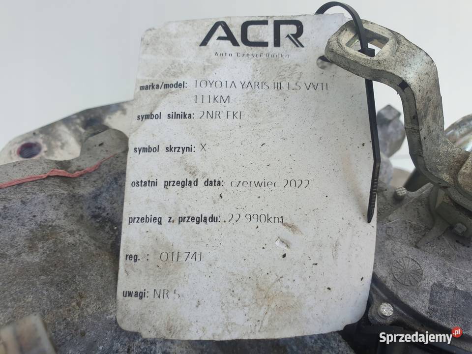 AUTOMATYCZNA SKRZYNIA BIEGÓW Toyota Yaris III 15 lubelskie Rudka