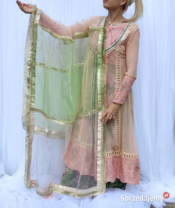 Strój Bollywood S 36 indyjski orientalny etno różowy Szczecin