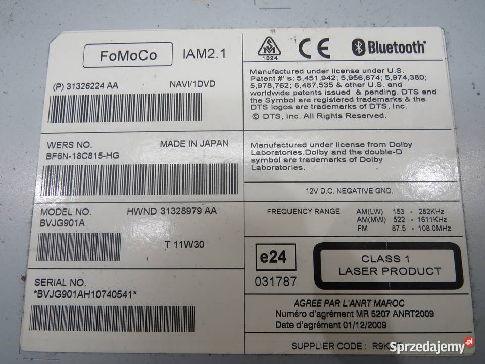 RADIO NAWIGACJA JAGUAR XJ X351 BF6N18C815HG