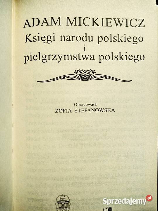Mickiewicz Księgi narodu polskiego książki