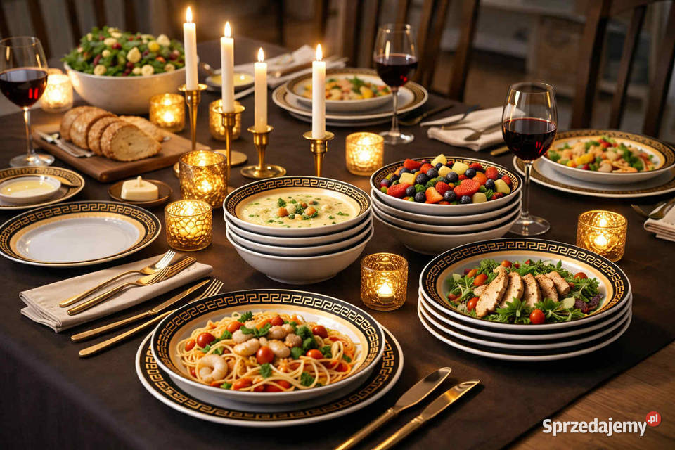 249 Zestaw obiadowy Versace 24 elementy na 6 śląskie Zabrze sprzedam