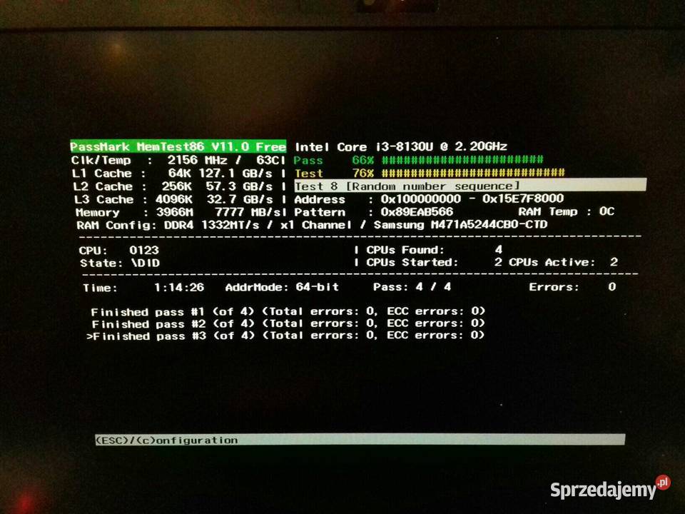 Samsung DDR4 4GB PC4 2666V RAM laptopowy CN Pojemność 4GB Bydgoszcz