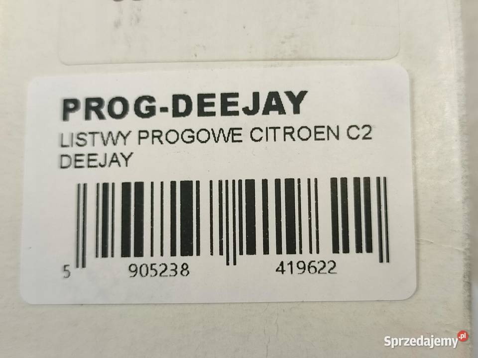 LISTWY PROGOWE 2 CITROEN C2 DEEJAY 2003 ZEROSEI