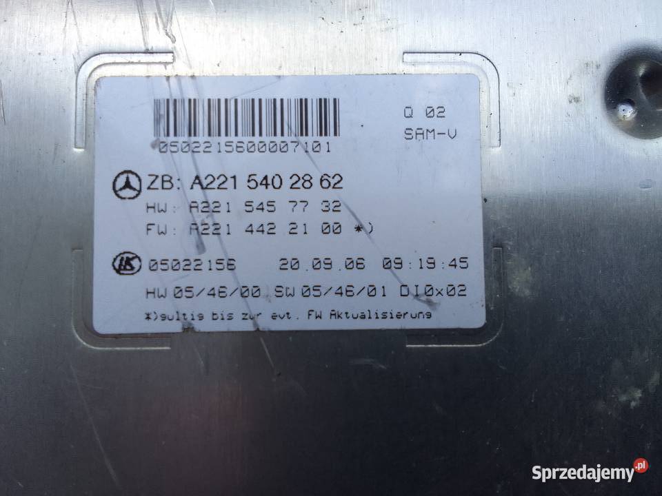 Moduł Sam A2215402862 wyposażenie elektryczne Tarnów