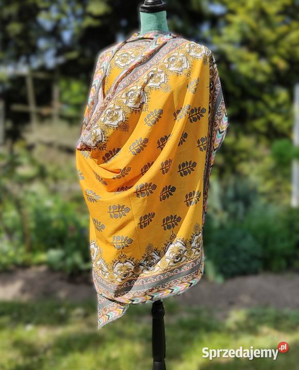 Dupatta wielka chusta bawełniana etno Szczecin