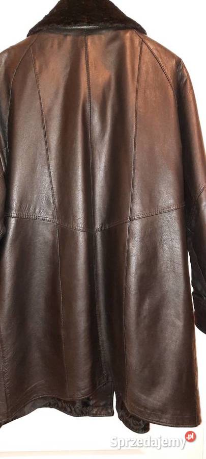 Kurtka z naturalnej skóry z futrzanym kołnierzem Zimowa  Kurtki i płaszcze Lublin