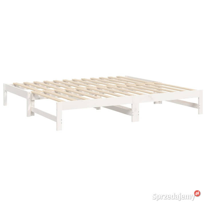 Łóżko rozsuwane białe 2x90x190 lite drewno mazowieckie Warszawa