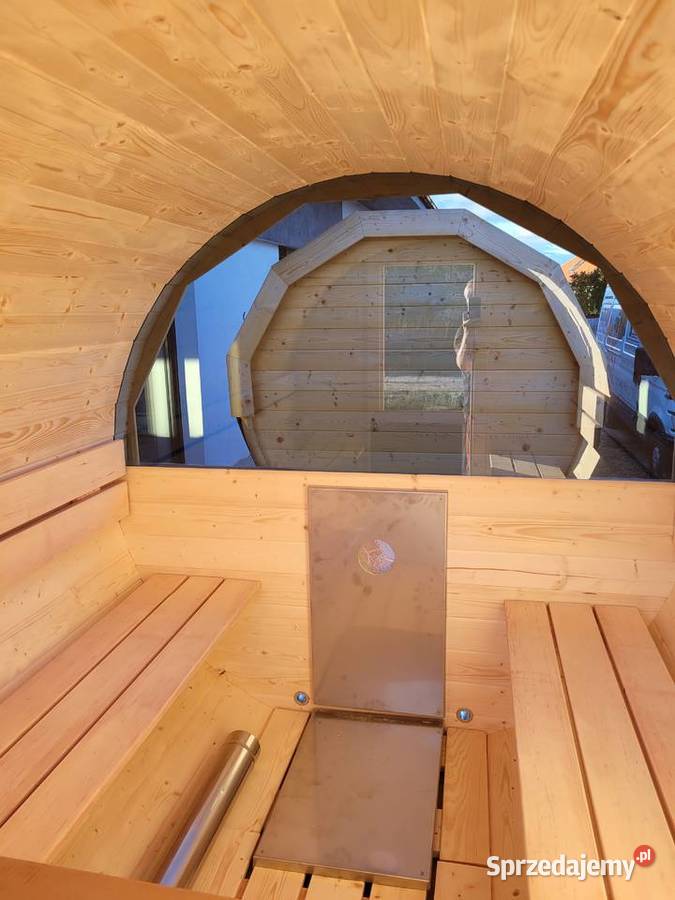 sauna 280 cm-przedsionek*DREWNO lub PRĄD*panorama/pół