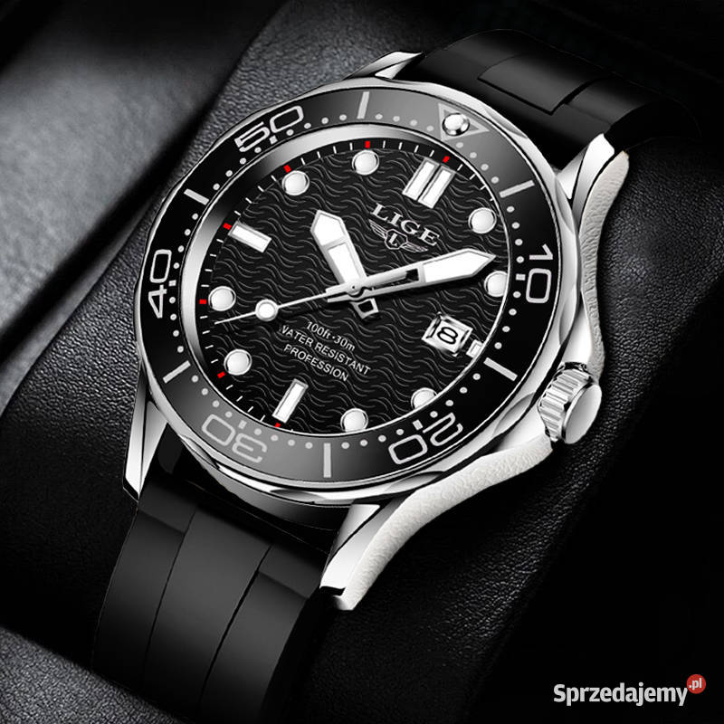 Zegarek męski sportowy Lige styl nurka Seamaster