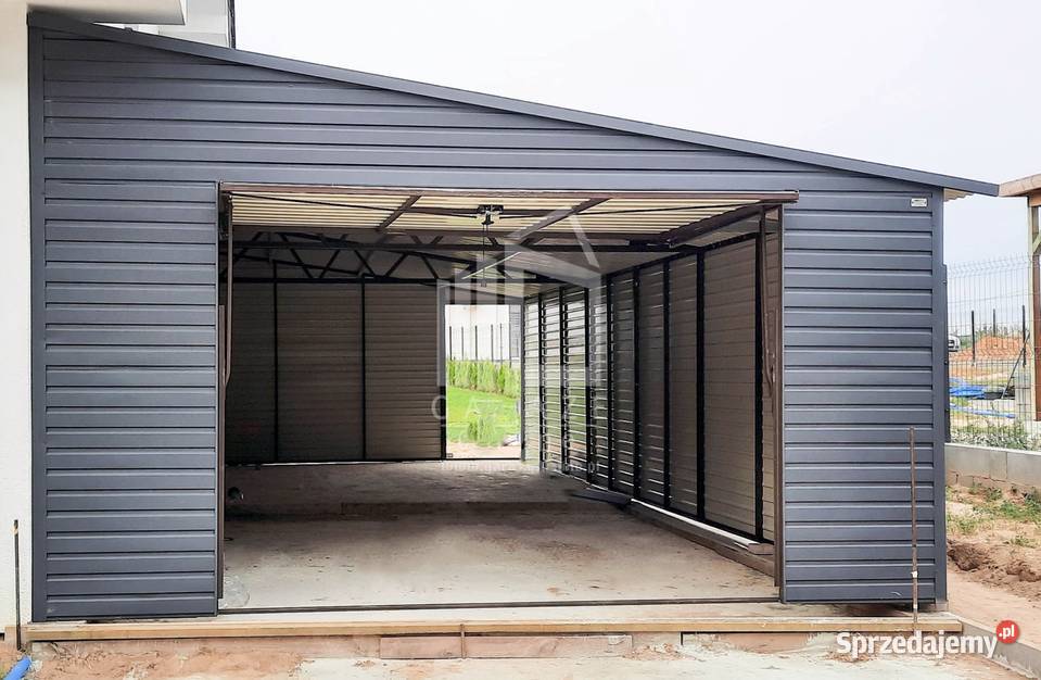 GARAŻ BLASZANY 5m x 8m spad w prawo Brama drzwi Sprzedaż małopolskie Kraków sprzedam