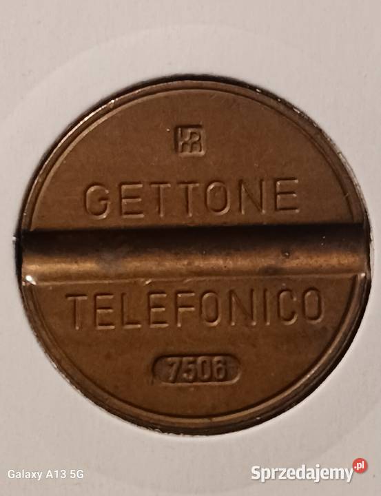 Żeton telefoniczny Włochy 06 1975 r Rzadkość Konin