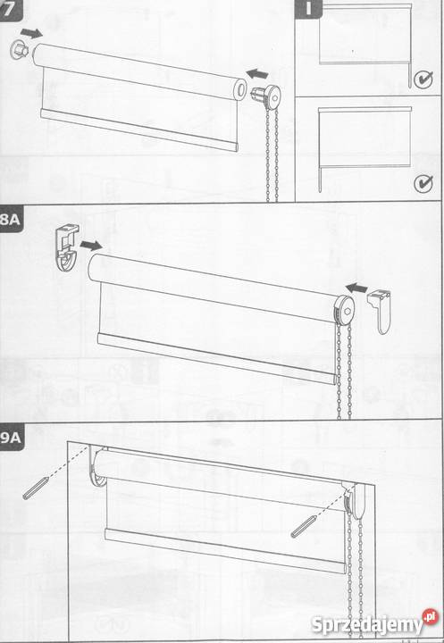 Nowe rolety 180x170 szare zaciemniające do okien Wystrój okien Giżycko