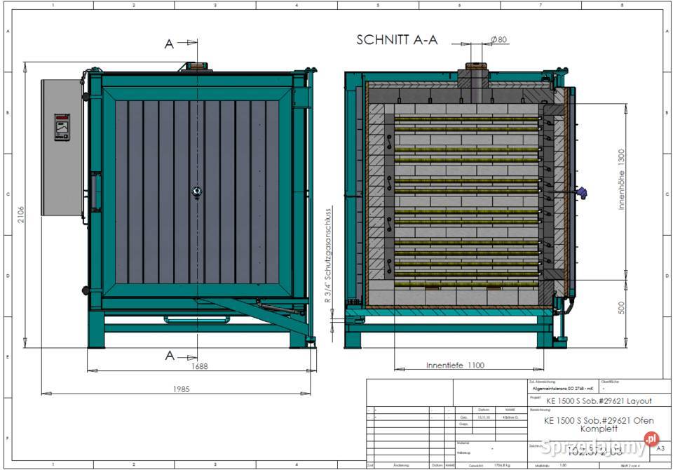Piec przemysłowy do szkłaceramikimetalu Rohde