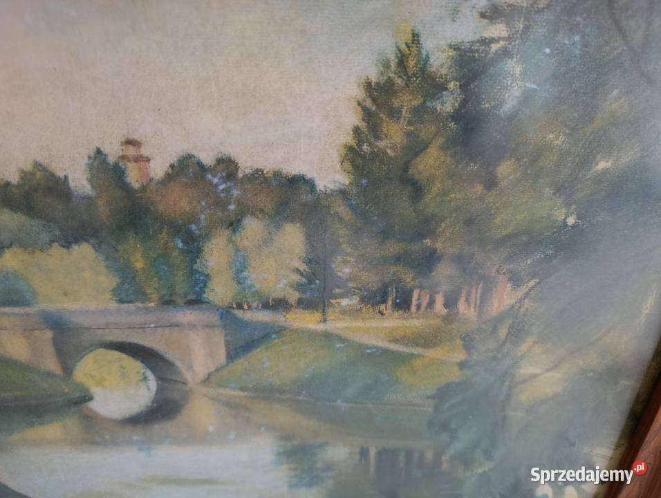 Most w Gatczynie staw Karpin 1923 Zinaida Poznań