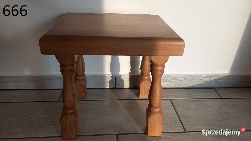 Kwietnik dębowy drewniany Stojak na kwiatek 23.5cm Gawroniec