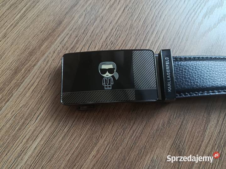 Pasek skórzany męski Karl Lagerfeld do garnituru Skóra Ekologiczna Białystok sprzedam